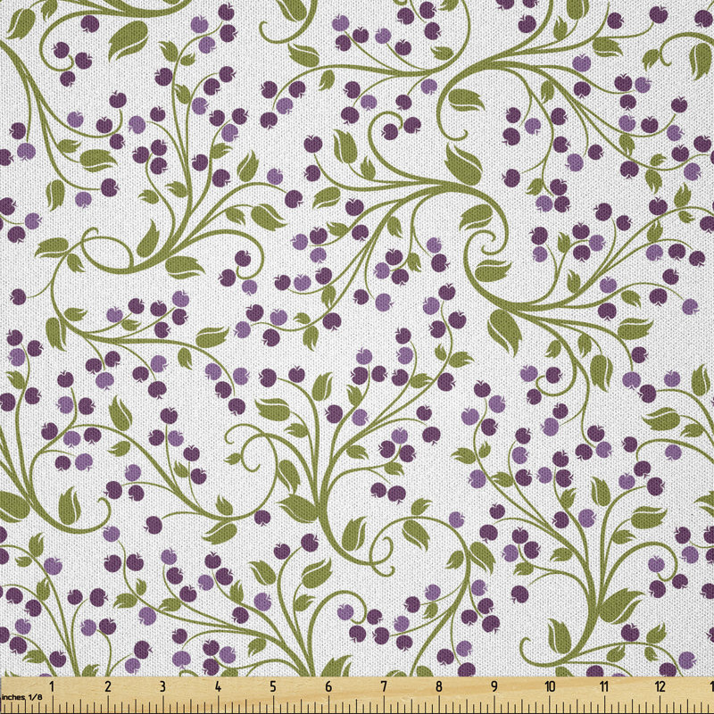 Daesha Wild Berries Ornamental Curvy Branches Fabric