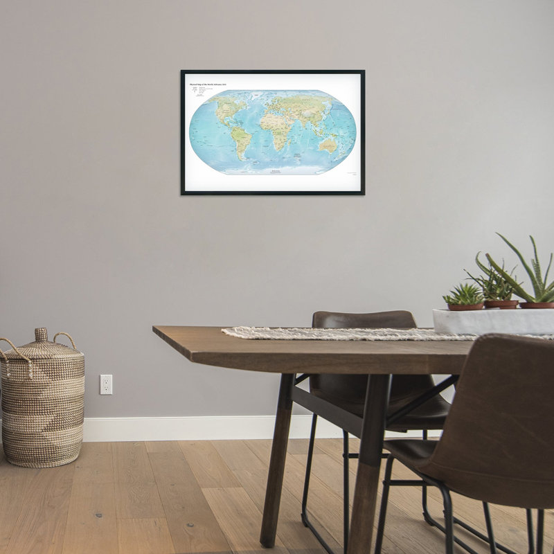 Affiche carte du monde 2021, H 24 po x l 36 po