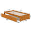 Lit plateforme en bois massif avec pied de lit et lit gigogne simple Concord-96140404-126307755