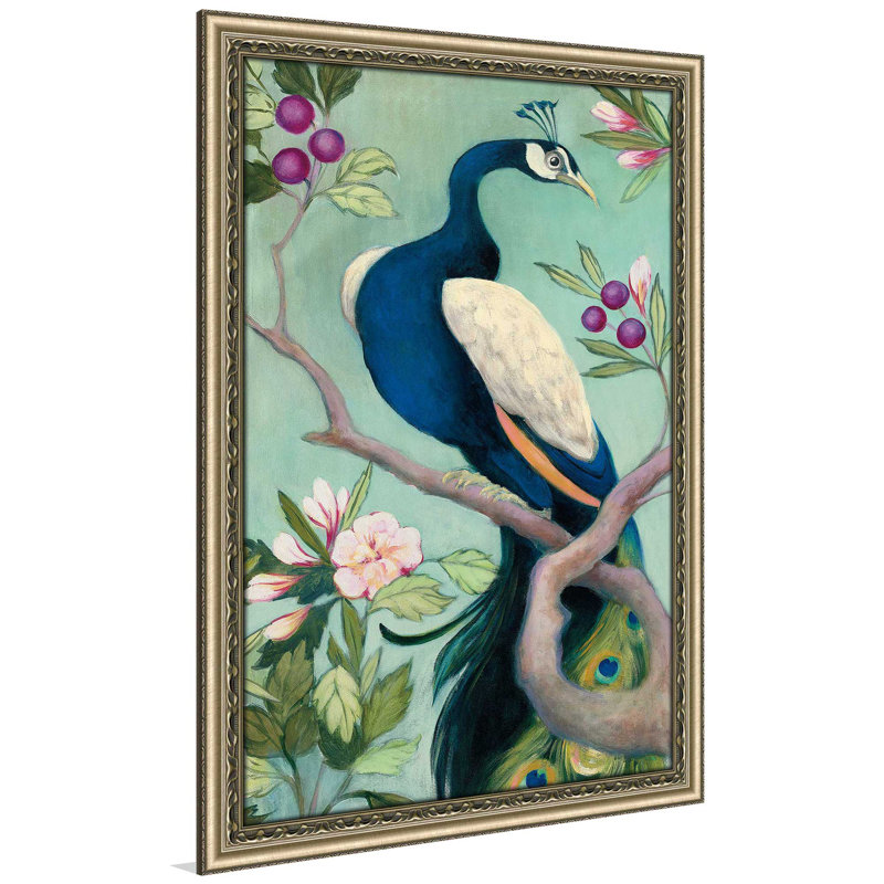 « pretty peacock i », reproduction de peinture à l’acrylique, H 27,5 po x l 21,5 po x P 0,75 po