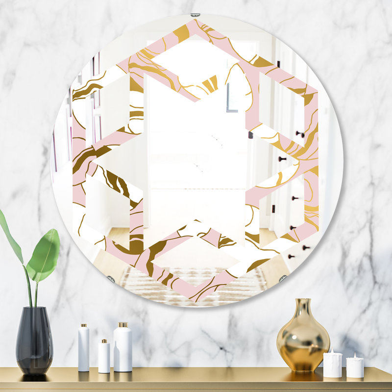 Miroir mural Hexagon Star Marble II, H 31,5 po x l po