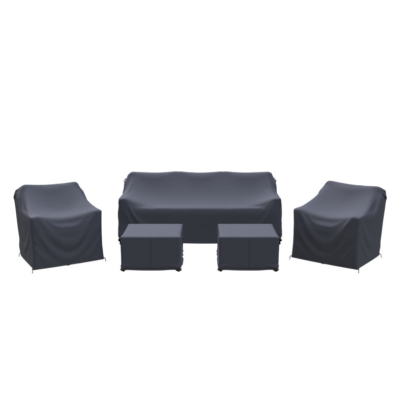 All-Weather PE Rattan Outdoor Conversation Sets Patio Furniture Covers