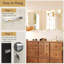 Miroir mural festonné doré 26 po x 48 po - Miroir décoratif à bords ondulés avec feuille d'or appliquée à la main pour chambre et salon