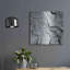 Ivy Bronx «Abstract in Grey V» par Cindy Jacobs, art mural en métal-1858937175