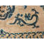 Tapis ningxia antique en laine noué à la main à 5 dragons chinois