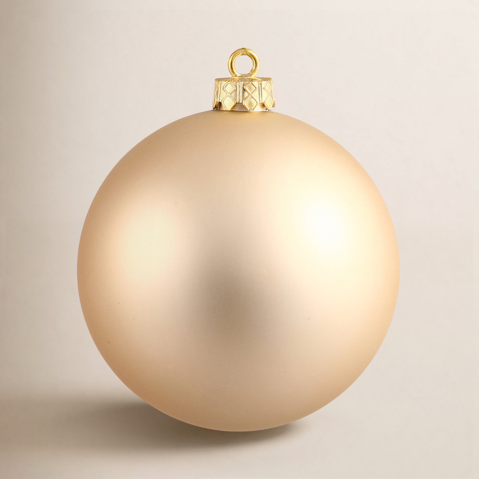 The Holiday Aisle® 3" Shatterproof Bauble, 2.75" H x 2.75" W x 2.75" D, Champagne