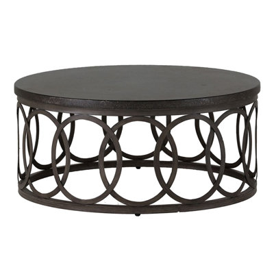 Copeland Aluminum Round Outdoor Coffee Table 36 in. W x 16.5 in. H by Summer Classics