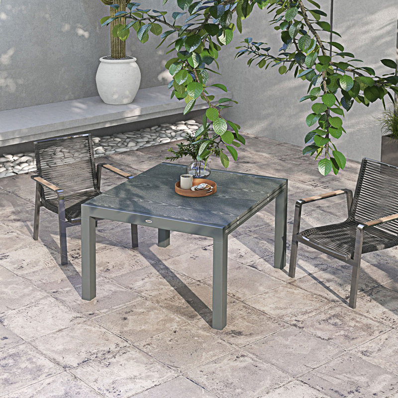 Zelnick 82.7 " Rectangular Steel Top Dining Table