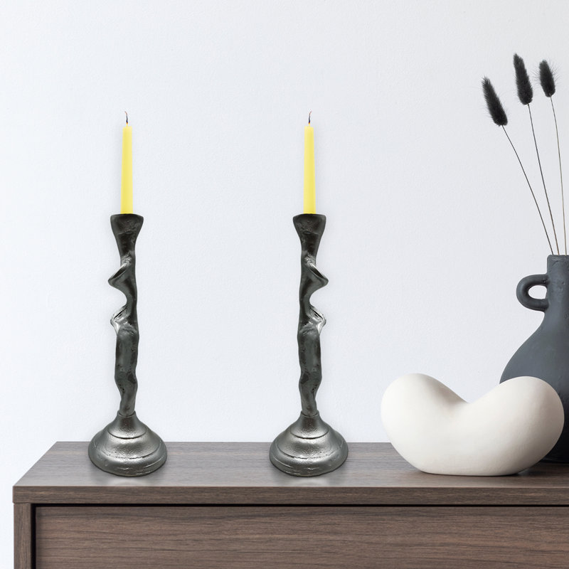 Chandelle conique en aluminium H 13,5 po, Argent
