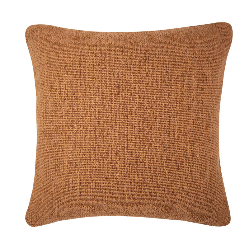 Housse et insert de coussin carré luxueux Pace, Plumes, Orange