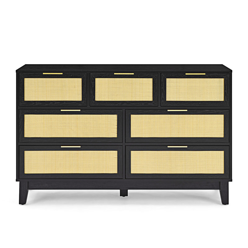 Commode 7 tiroirs, Noir