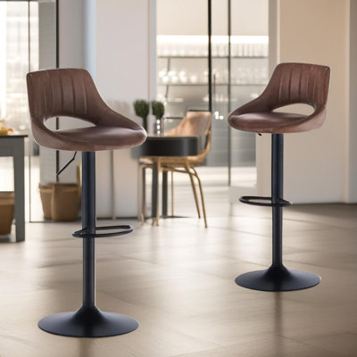 Baldinelli Swivel Upholstered Adjustable Height Counter Stool
