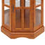 Vitrine de coin avec 5 tablettes et système d'éclairage, chêne (ampoule E26 non incluse)