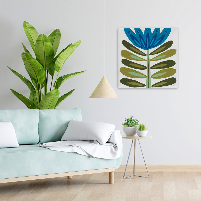 Art floral contemporain Folk Flower, H 24 po x l 24 po