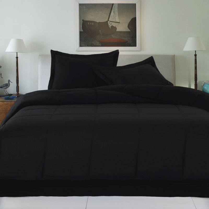 Cotton Comforter, Twin Comforter, Black