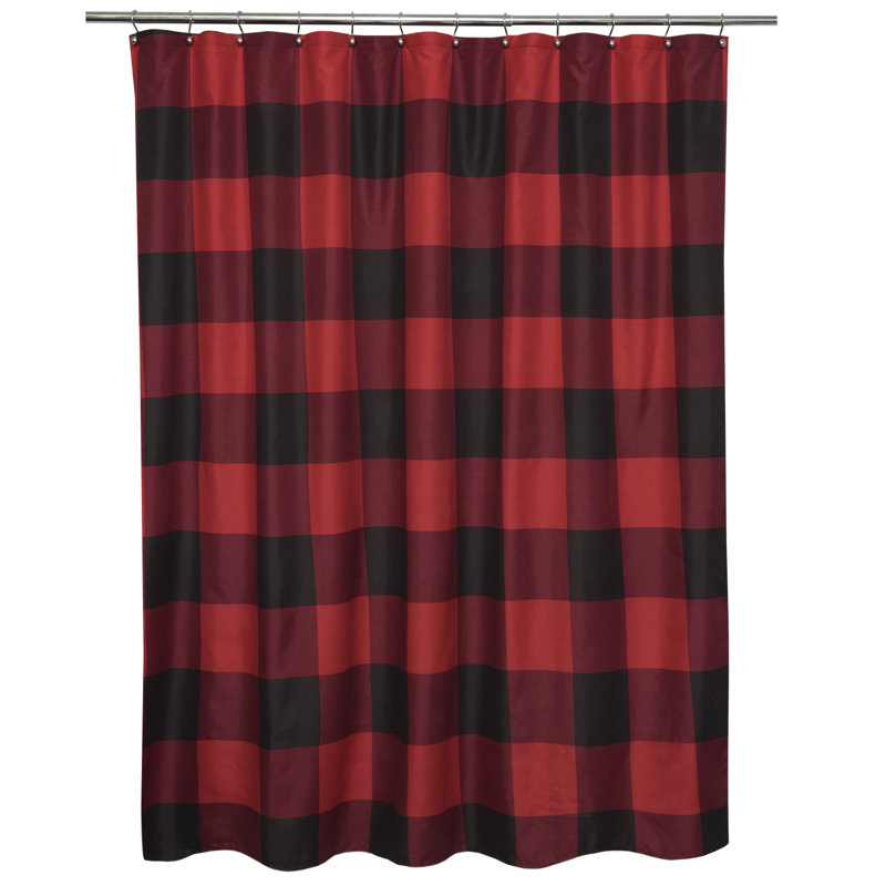 Rideau de douche en tissu 72 "x 72" Riey Buffalo Check