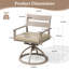 Chaises de salle à manger d'extérieur pivotantes et berçantes avec coussin Sunbrella-303723463