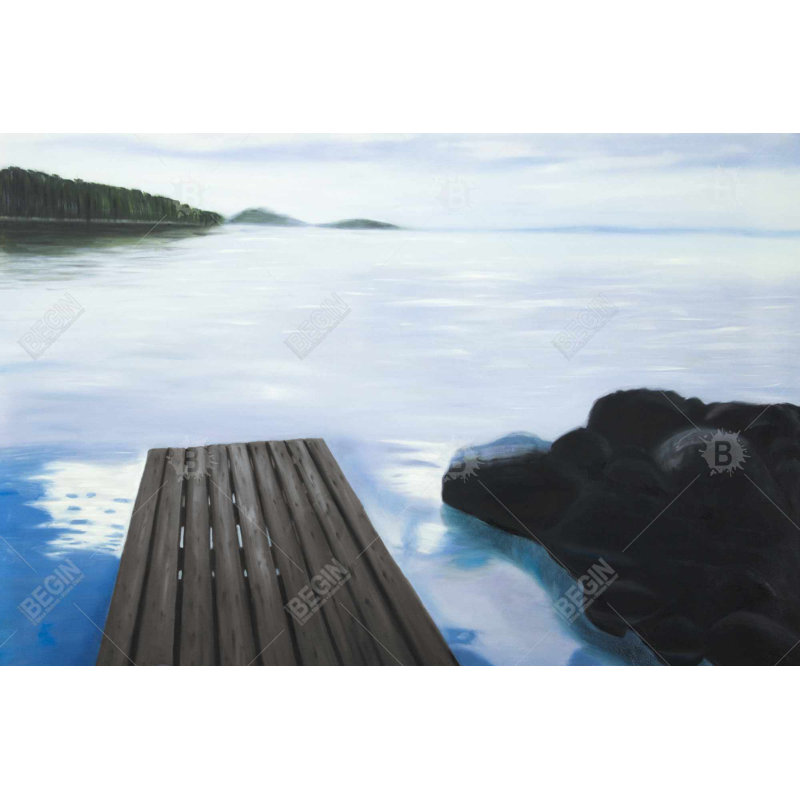 Evening on the dock Bath Mat with Non-Slip Backing - Quick Dry Memory Foam Bathroom Rug - Absorbent - Modern Plush Spa-Style - Machine Washable