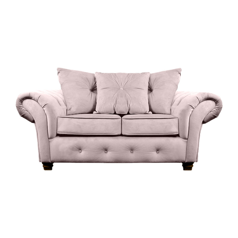 Lila 2 Seater Velvet Sofa, Blush