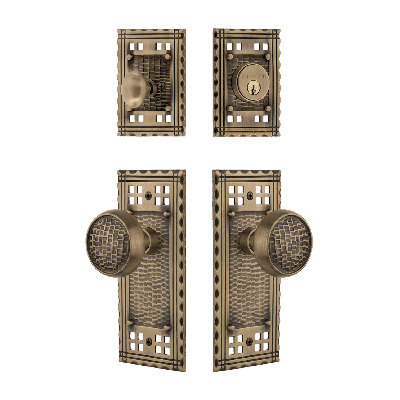 Nostalgic Warehouse Craftsman Entry Set with Craftsman Knob