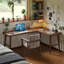 70.87"Walnut L-Shaped Solid Wood desk-108679356-108679354