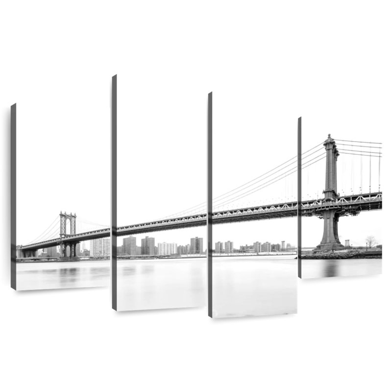 Lilie Monochrome Manhattan Bridge, 42" H x 68" W