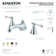 Kingston Brass Two-Handle 3-Hole Deck Mount Widespread Bathroom Faucet with Brass Pop-Up Drain