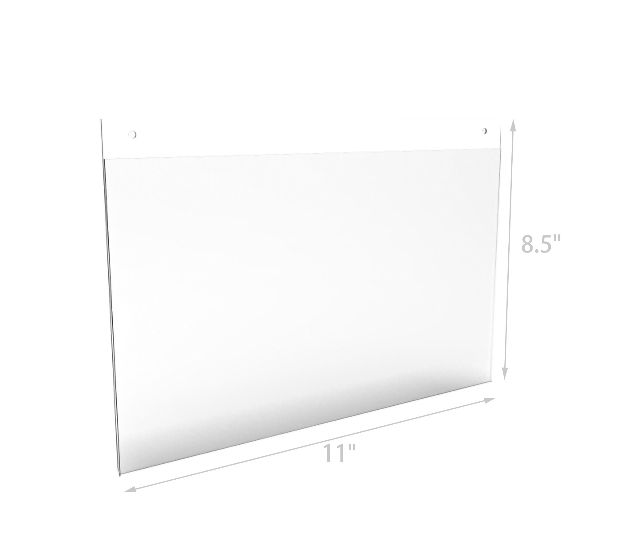 FixtureDisplays 11 x 8.5" Wall Mount Sign Holder Clear Acrylic Picture