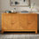 Buffet de rangement moderne à 4 portes et chevrons 58,4 po Aleshire