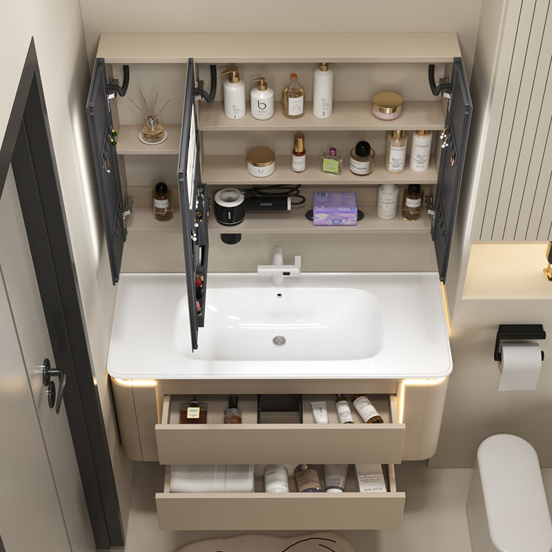 French minimalist style bathroom cabinet