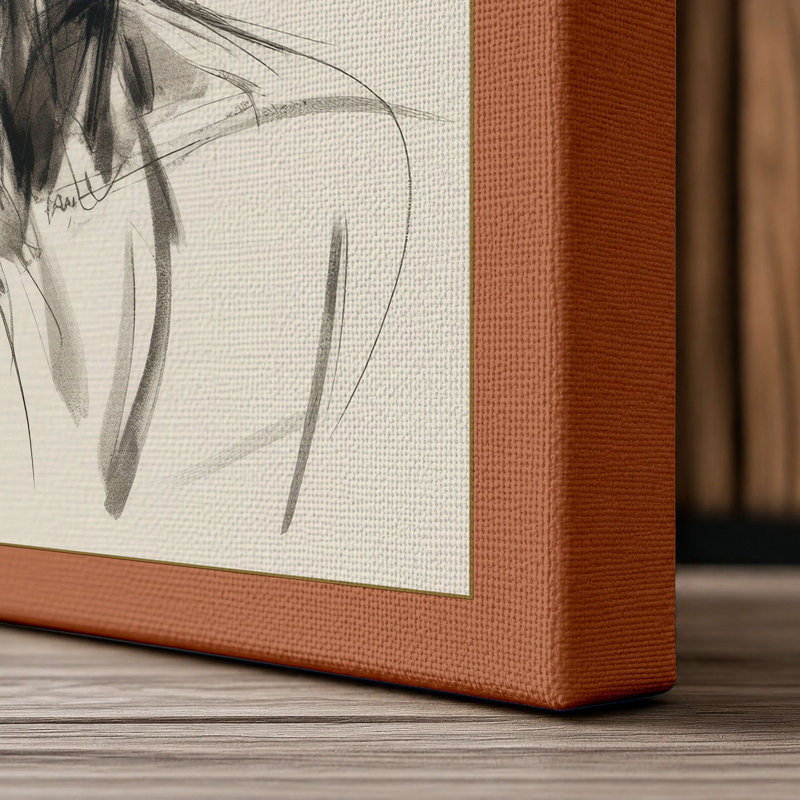Profile in Motion Modern - Wrapped Canvas, 18x12 - 45.7 x 30.5 cm, Terracotta Border