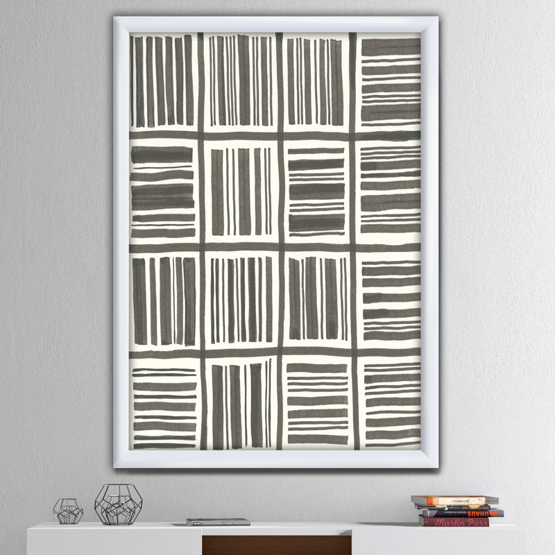 « minimal graphics i »-cadre photo imprimé sur toile, Cadre blanc, H 20 po x l 12 po x P 1po