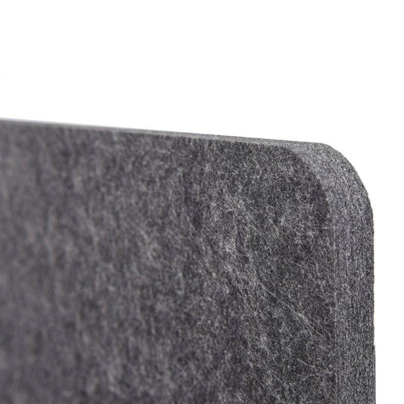 Anthracite Gray 24" x 16" Clamp-On Acoustic Desk Divider