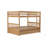 Full Over Full Bunk Bed with Trundle, Ladder and Guardrails-1546068686