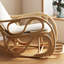 Chaise berçante en rotin naturel tissé