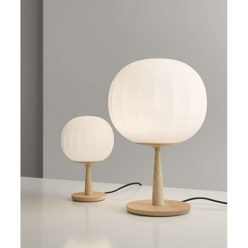 Lita Table Lamp, Ash  Wood, 18" H x 11.8" W x 11.8" D