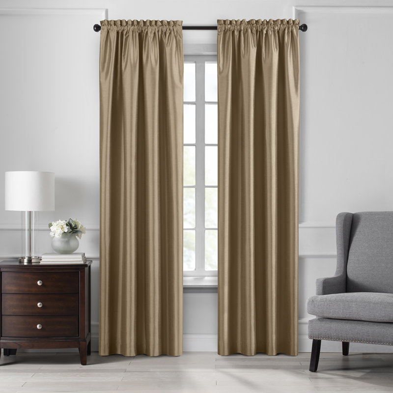 Mullan Blackout Single Curtain Panel, 52" x 84", Gold