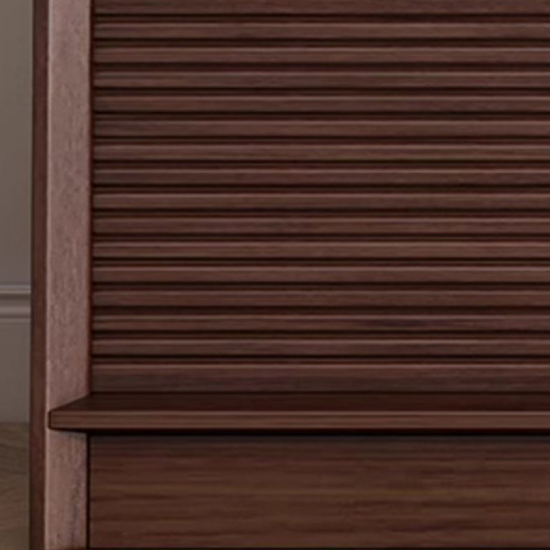 Meuble télé rétro au design simple, Brun foncé