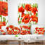 Modèle sans couture de coquelicots rouges - coussin décoratif imprimé floral-960940964