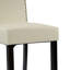 Ensemble de 2 tabourets de bar, tabourets de bar rembourrés pour îlot de cuisine, pieds en bois d'hévéa et similicuir avec capacité de poids de 300 lb-220360212