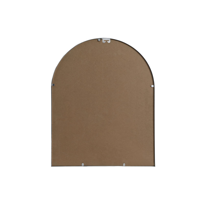 Sabine Metal Arch Wall Mirror, Silver, 30" x 24"