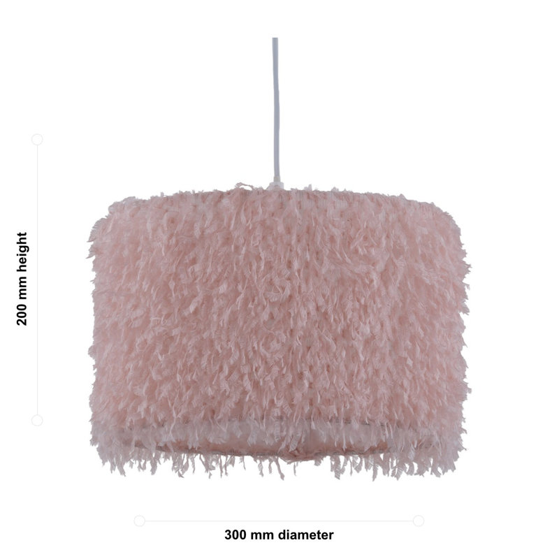 20cm H Polyester Lamp Shade, Pink