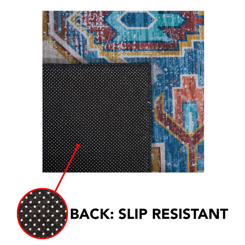 Tucson Performance Machine Washable Oriental Rug, Square 6'