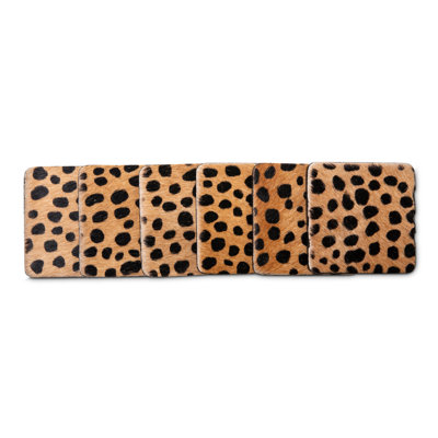 Ingulule (Cheetah) Coasters W/ Tie (S/6)