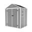 Campcraft 6*5ft resin storage shed, high quality pp material, strong structure, waterproof, rust and UV proof, large storage space, 12mm thick pp board