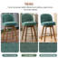 26" 3PCS Swivel Upholstered Counter Stool With Solid Wood Frame And Mid Back-1043452200-1047842985