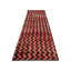 One-of-a-Kind Hand-Knotted 1960s 2'4" x 10'7" Runer Wool Area Rug in Red/Black