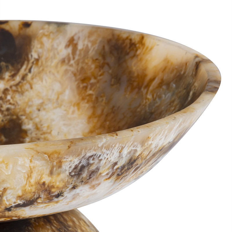 Lee Matte Tortoise Resin Footed Bowl
