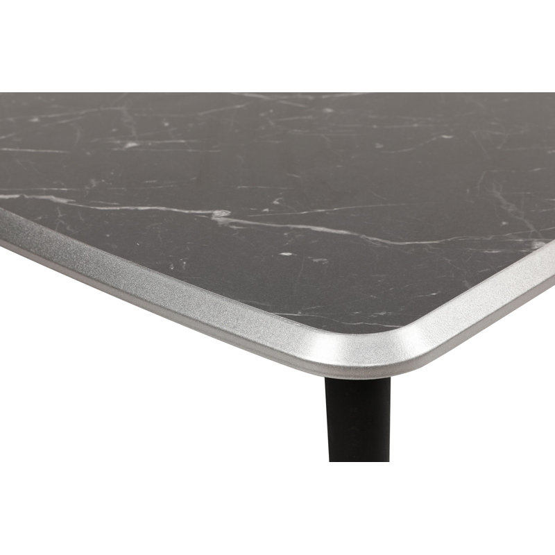 Modern Abstract Coffee Table, Grey & Black Marble Design, 39.4 x 16.5 x 20.5 inches | 100% Melamine Coated Particle Board, Thickness: 0.7 inches | Stylish & Functional for Living Room or Office Decor