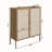 Capitolino 36.6" Sideboard Wood Legs and 2 Rattan Door Cabinet-Coastal Oak-2081494066